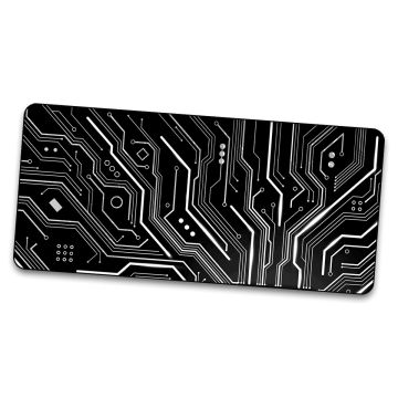 White Plasma Circuit - Gamer Mousepad