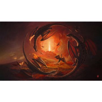 TCG: Dragon Swarm Stitched Playmat - 61 x 35 cm