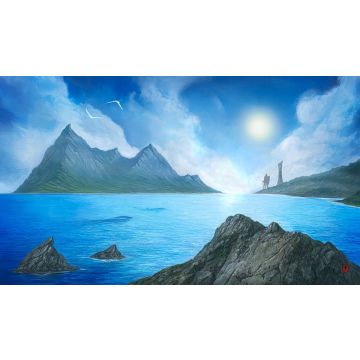 TCG: Island Stitched Playmat - 61 x 35 cm