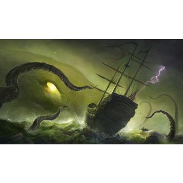 TCG: Cthulhu Ship Stitched Playmat - 61 x 35 cm