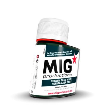 Mig Productions: Brown Blue Wash for Panzer Grey 75ml