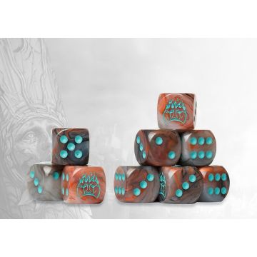 Old Dominion Logo on Purple Marbled Dice