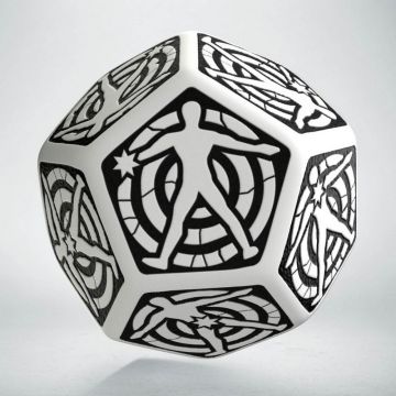 D12 Hit Location Dice - White & Black