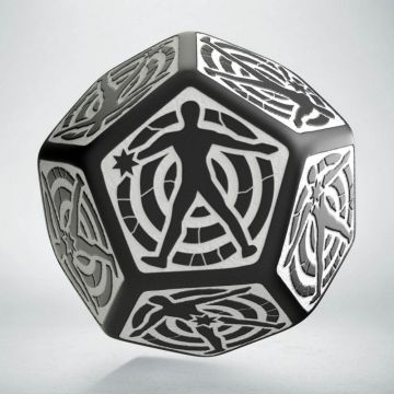 D12 Hit Location Dice - Black & White