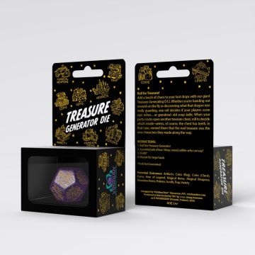 Treasure Generator Die: Shimmering Purple & Gold