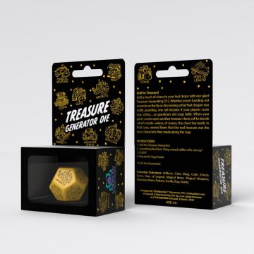 Treasure Generator Die: Yellow & Black