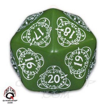 D20 Level Counter - Green & white