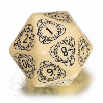 D20 Level Counter - Beige & Black
