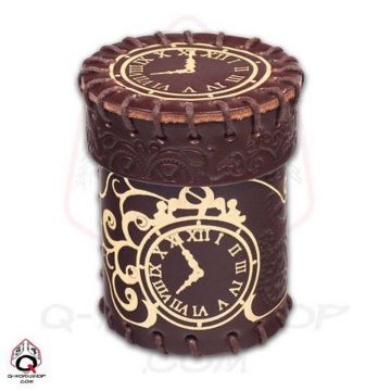 Steampunk Leather Cup - Brown & Golden