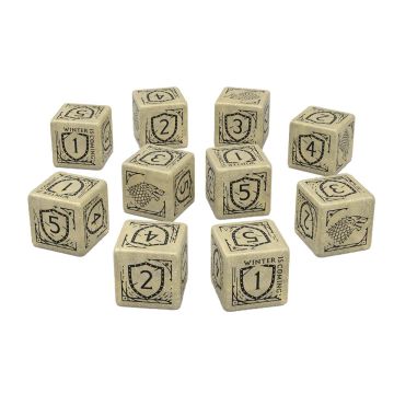 Game of Thrones: Stark 10x D6 Dice Set