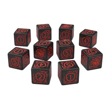 Game of Thrones: Targaryen 10x D6 Dice Set