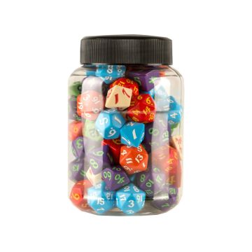 Round Jar of Classic RPG Dice