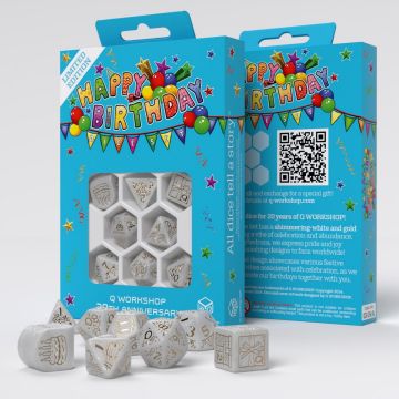 Q Workshop 20 years: Happy Birthday Dice Set