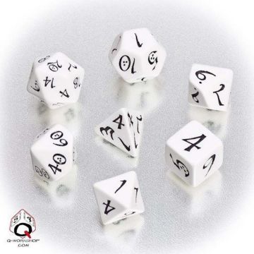 Classic RPG Dice Set - White & Black