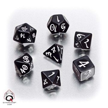 Classic RPG Dice Set - Black & White