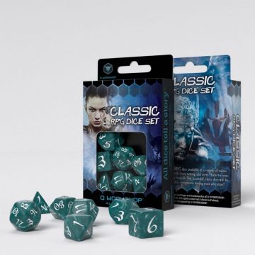 Classic RPG Dice Set - Stormy & White