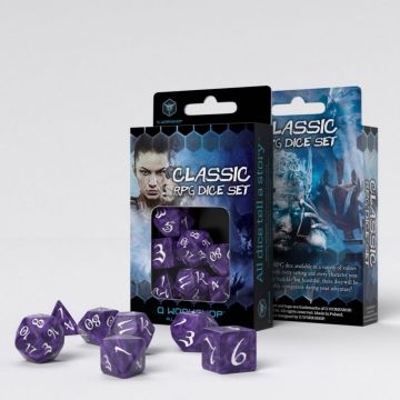 Classic RPG Dice Set - Lavender & White