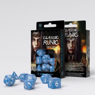 Classic Runic Dice Set - Glacier & White
