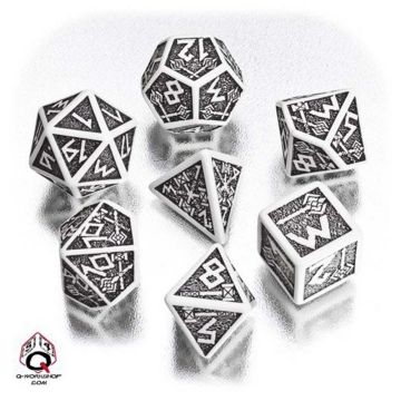 Dwarven Dice Set - White & Black