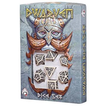 Dwarven Dice Set - Beige & Black