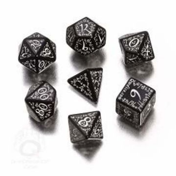 Elven Dice Set - Black & White