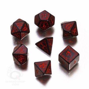 Elven Dice Set - Black & Red