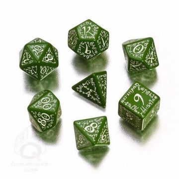 Elven Dice - Green & White