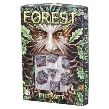 Forest 3D Dice Set - Beige & Black 