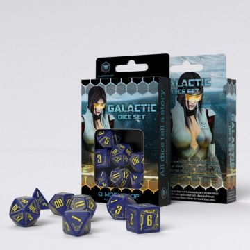 Galactic Dice Set - Navy & Yellow