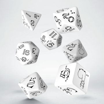 Bright Llama Dice Set - White & Black
