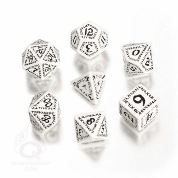 Runic Dice Set - White & Black