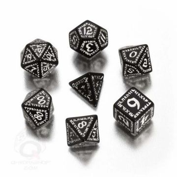 Runic Dice Set - Black & White