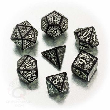 Steampunk Dice Set - Black / Glow in the Dark