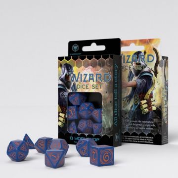 Wizard Dark Dice Set - Blue & Orange