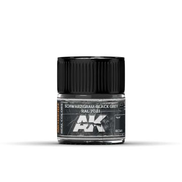 Real Colors: Schwarzgrau - Black Grey RAL 7021 - 10ml
