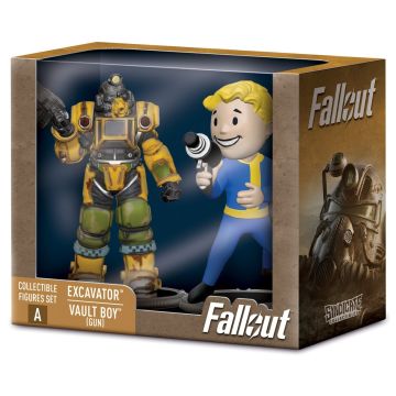 Fallout: Excavator & Vault Boy (Gun) - Collectible Figures Set