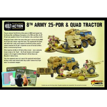 8th Army 25-pdr Light Artillery, Quad Tractor & Limber