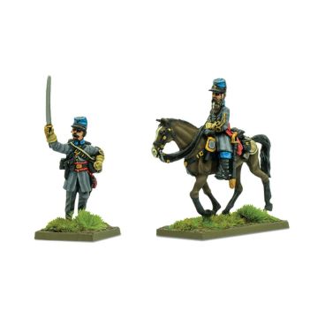 Confederate Officers Advancing (Foot & Mounted) A
