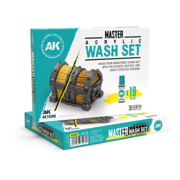 Master Acrylic Wash Set Full Range 18 Colors