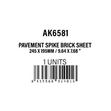 Pavement Spike Brick Sheet 245x195mm/9.64x7.68 1U