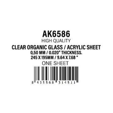 0,40 mm - 0.016inch Thickness-Clear Organic Glass-Acry