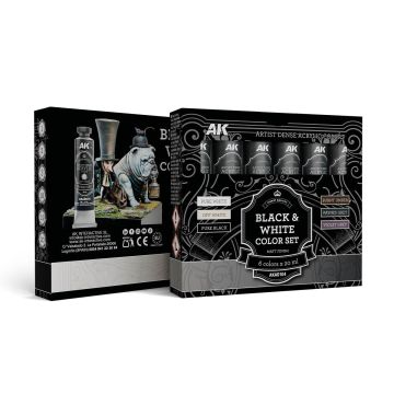Artistic Dense Acrylic - Black & White Color Set