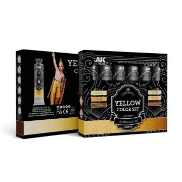 Artistic Dense Acrylic - Yellow Color Set