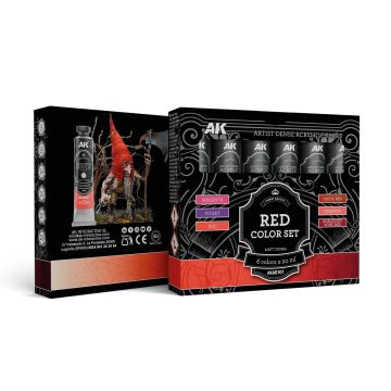 Artistic Dense Acrylic - Red Color Set