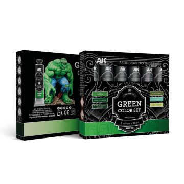 Artistic Dense Acrylic - Green Color Set