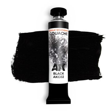 AK Gouache: Black 20ml