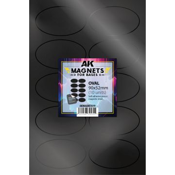 Precut Magnets: Oval 90x52mm - 10 Units
