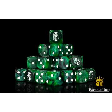 Imperial Helm Green Dice Set (Round) - Baron of Dice