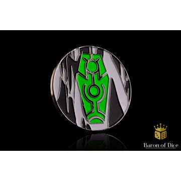 Green Coffin: 40mm Metal Coin - Baron of Dice