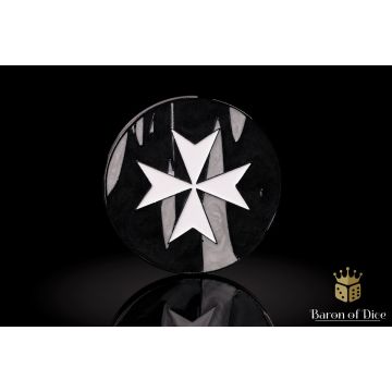 Knights Templar - Black: 40mm Metal Coin - Baron of Dice